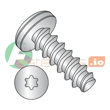 Newport Fasteners Thread Forming Screw, #4 x 1/4 in, Plain Stainless Steel Pan Head Torx Drive, 5000 PK 109550
